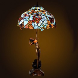 40 cm Retro Tiffany Stained...