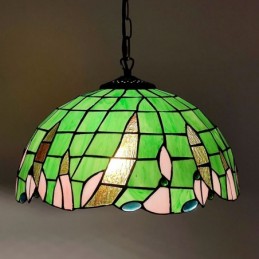 Buy Premium 16 Inch Tiffany Style Stained Glass Hanging Lamp