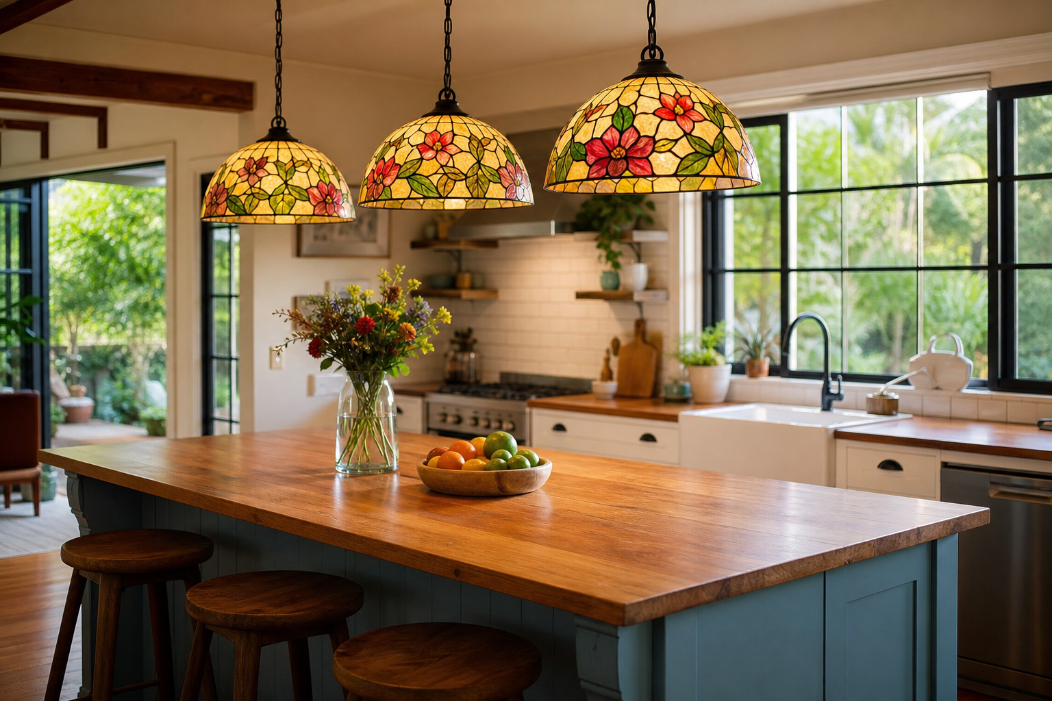 Brighten Your Kitchen Island: The Appeal of Tiffany Lighting in Australian Homes