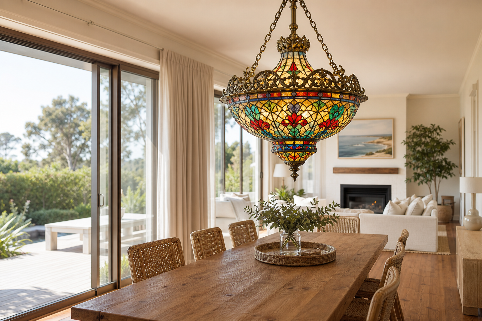 Real Australian Homes, Real Drama: Palace Style Tiffany Lights in Action