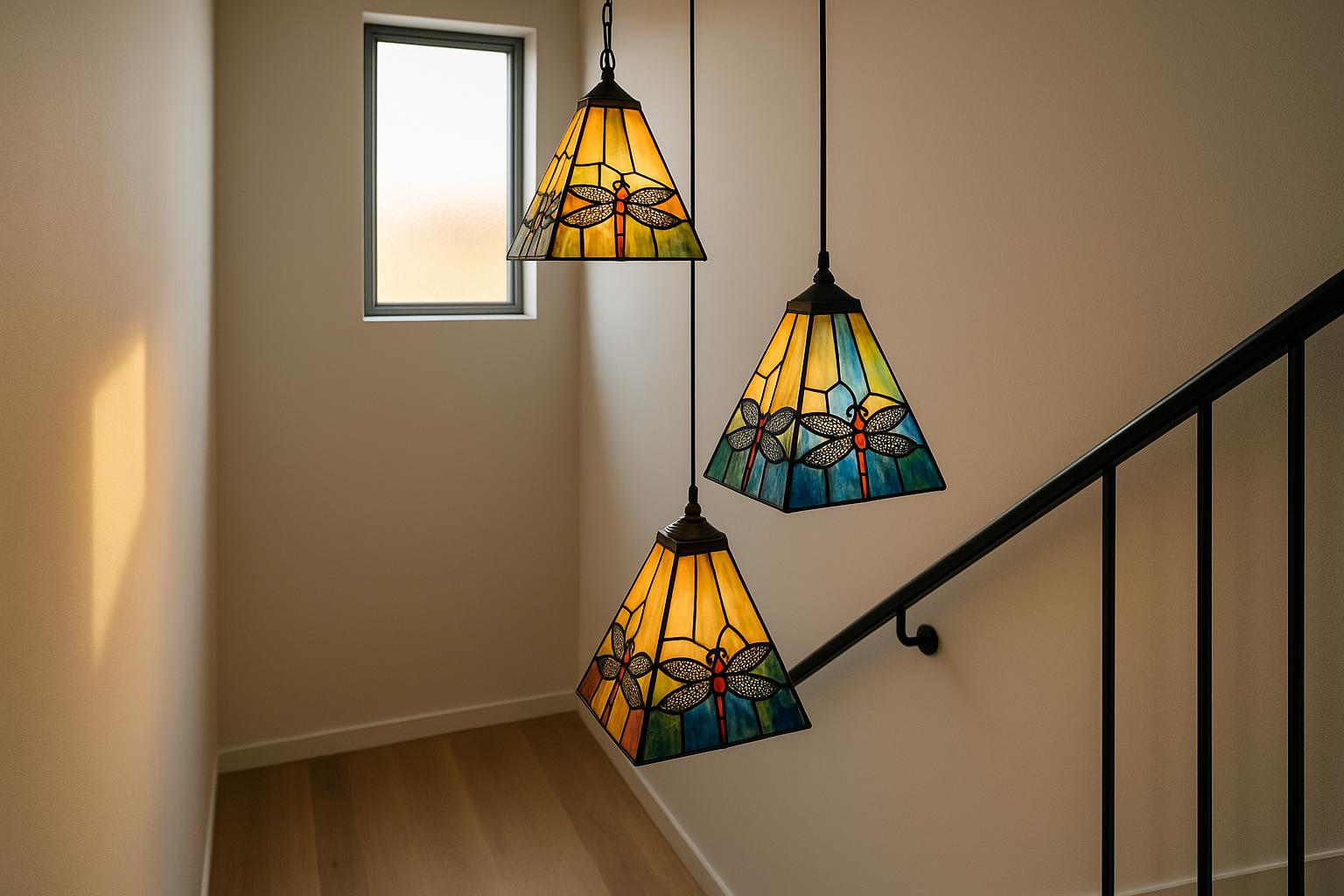Getting the Drop Right for a Tiffany-Style Stairwell Chandelier