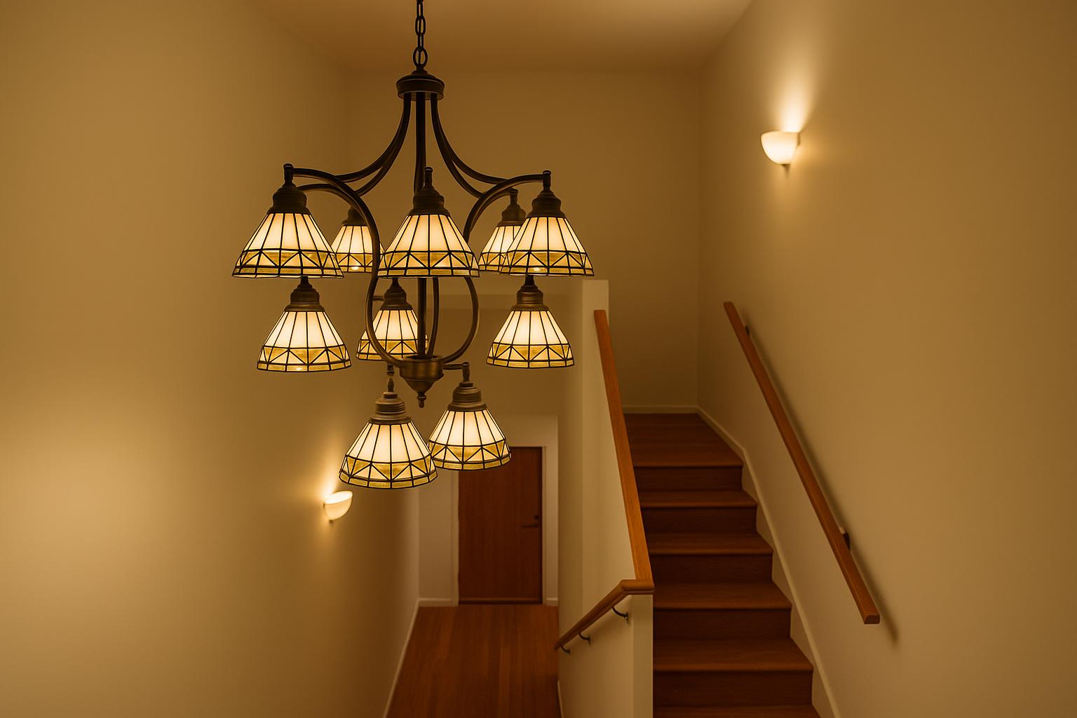 Getting the Drop Right for a Tiffany-Style Stairwell Chandelier